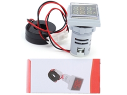 Indicador Luminoso Universal De Corriente, Cuadrado, 2 Pantallas, 60~500 V Ca, Ad16-22fva, Blanco.