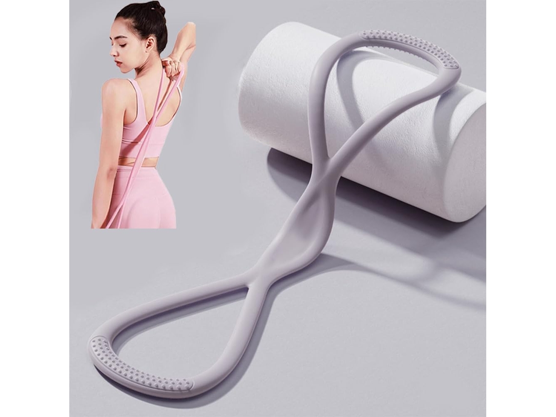 Bandas De Resistencia De Silicona De 25 Lb Con Asas Antideslizantes Para Ejercicios De Hombros, Espalda Y Brazos, Color Gris. Gertiz