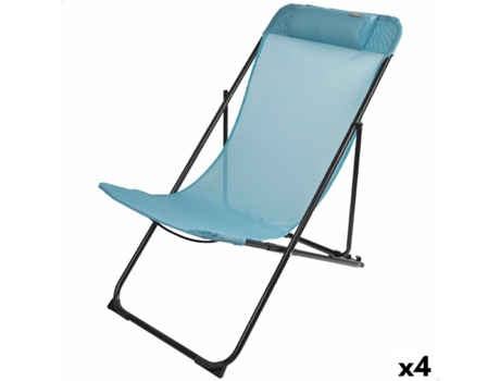 Hamaca plegable Aktive Azul 52 x 87 x 77 cm (4 Unidades)