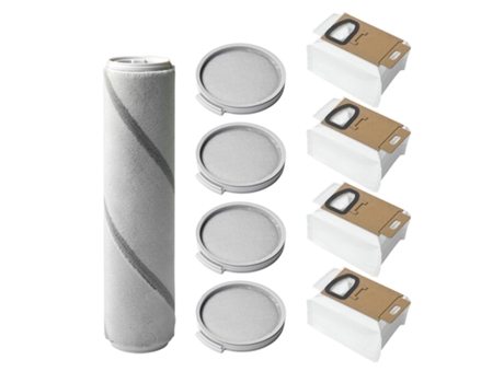 9 piezas de filtro de cepillo de rodillo de bolsa de polvo para Mijia Scwxcq01Rr H6 accesorios para aspiradoras de mano filtro de cepillo de repuesto