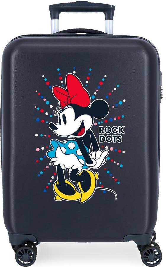 Maleta De Cabina minnie 55cm rock dots azul disney