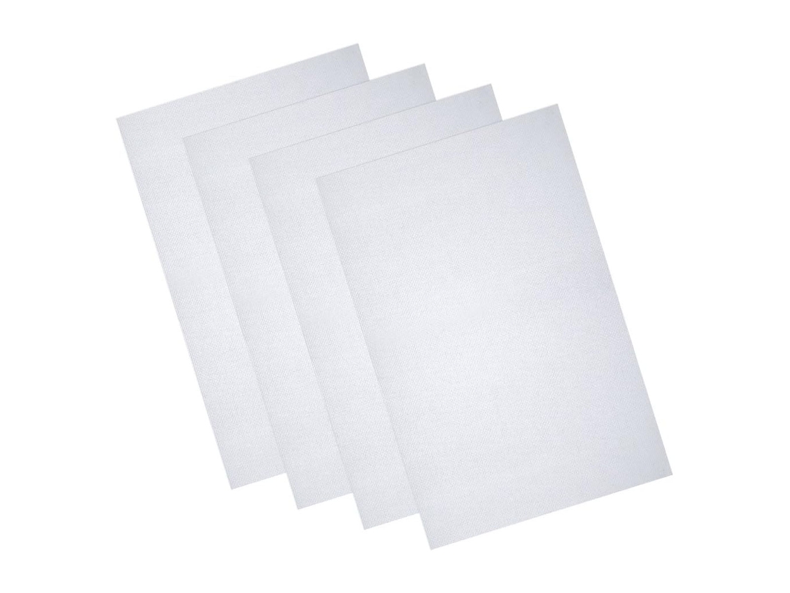 KOFIHETY Tela Aida Blanca 45 x 30 cm 14 Hilos 4 Piezas Tela para Punto de Cruz Algodón
