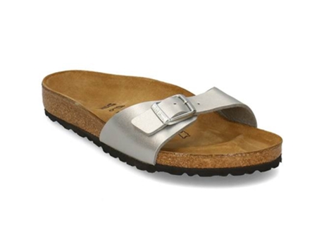 Chanclas BIRKENSTOCK Madrid Piel (40 - Plateado)