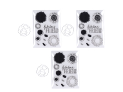 3 Juegos De Sellos De Flores De Tpr Transparentes Reutilizables Para Álbumes, Tarjetas Y Regalos Hechos A Mano.