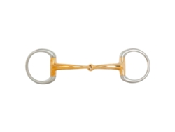 Snaffle de Ponta de Ovo de Articulação Única Anatômico Soft Contact 12 Mm Argolas 55 Mm Brigadeiro Laranja 11.5 Cmbr