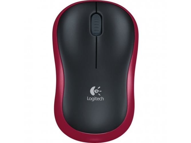 Ratón LOGITECH M185 (Inalámbrico - Casual - 1000 dpi - Rojo)