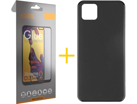 Kit Funda + Protector de Pantalla Oppo A73 5G ACCETEL Full Liso (Negro)