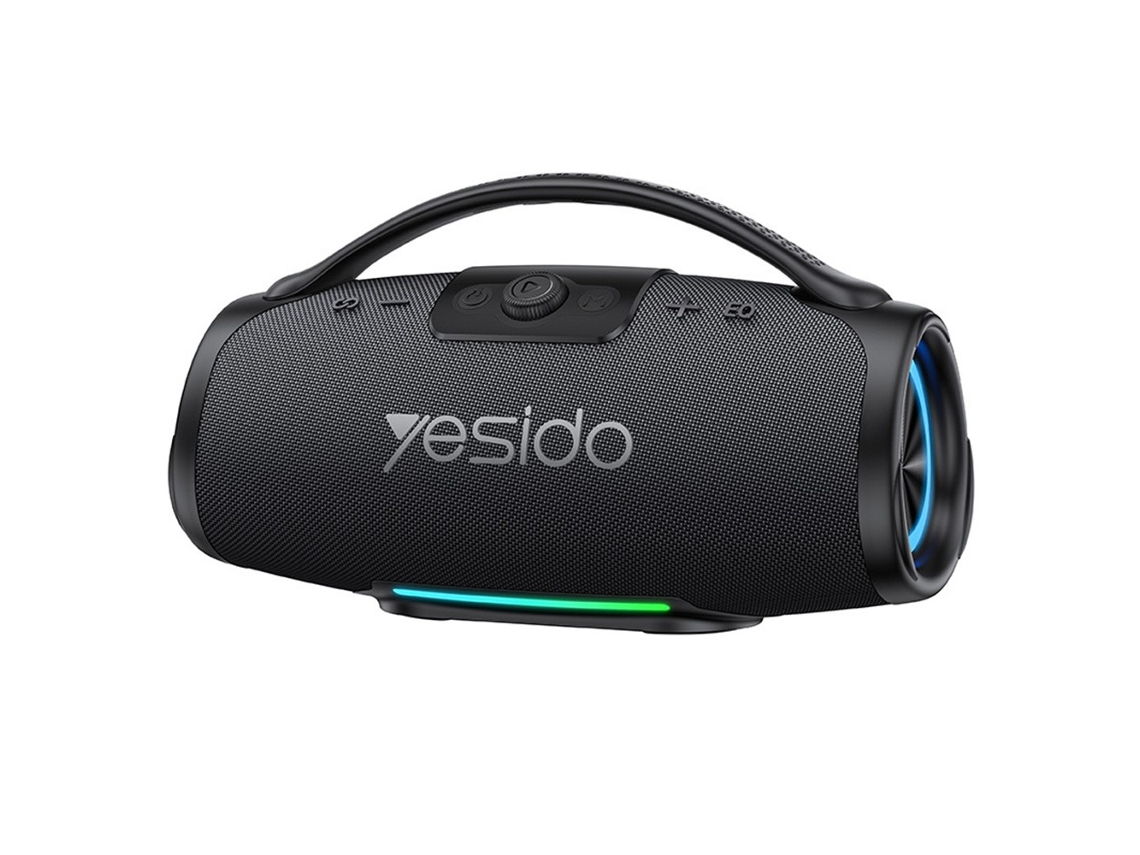 Altavoz Inalámbrico Yesido Ysw45 De 120 W Con Bluetooth 5.0, Luces Rgb, Altavoz Portátil Para Exteriores Con Micrófono - Negro