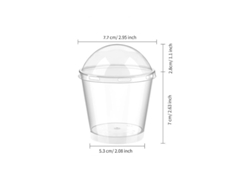 Copas de champán desechables de plástico transparente para fiestas. 180 ml gd 7770 Tapa transparente con cúpula YUNZII