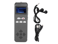 Gravador De Voz Digital Com Microfones Duos, Redução De Ruído, Função De Senha E Mp3, 32g Para Aulas E Entrevistas