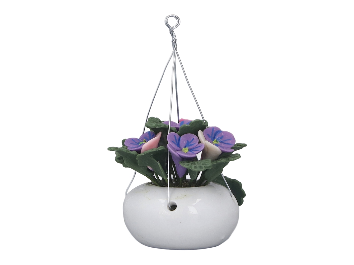 Planta En Miniatura Para Casa De Muñecas, Phalaenopsis Colgante En Arcilla 1:12
