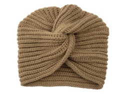 Gorro turbante de punto para mujer con detalle retorcido, modelo 2026, elegante e informal, de lana.