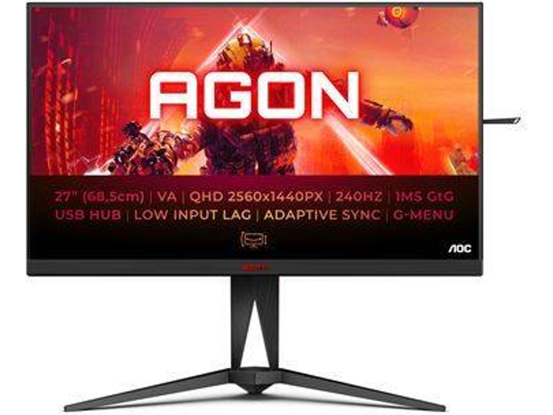 Monitor Gaming AOC AG275QZN (27'' - QHD - 240 Hz - 1 ms - Freesync Premium - VESA Certified DisplayHDR™ 400)
