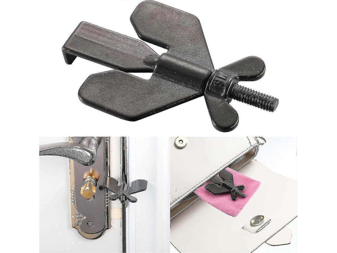 Cerradura De Puerta 3 En 1 Para Seguridad Y Privacidad, Ideal Para Viajes, Hogar Y Hotel Negro
