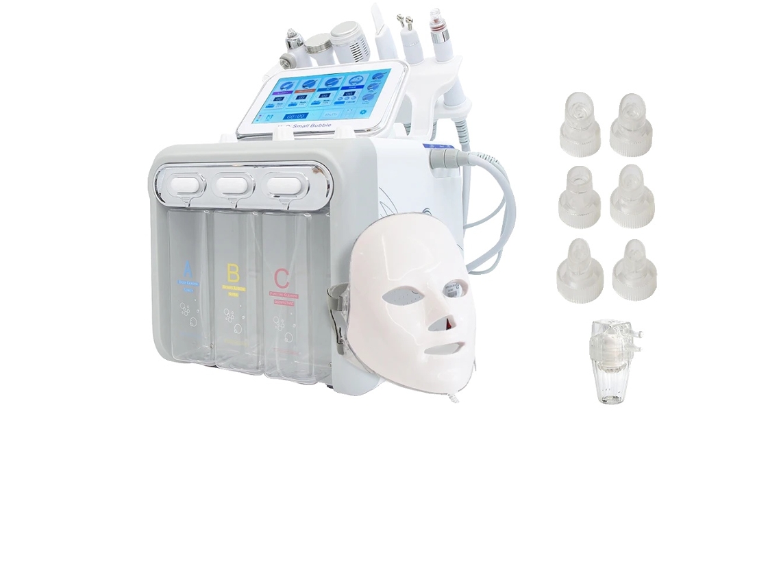 Máquina facial, rejuvenecimiento de la piel, tratamiento multifuncional, gris, UE