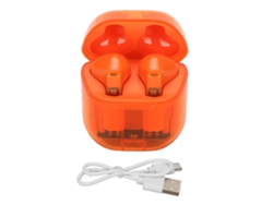 Auriculares Inalámbricos Bluetooth, Translúcidos, De Baja Latencia, Para Juegos Y Deportes, Color Naranja.