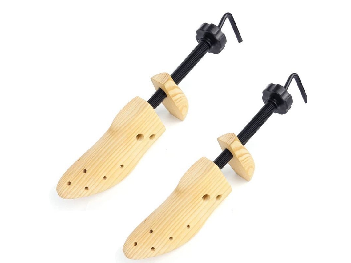 2026 Juego de 2 ensanchadores de zapatos de madera para hombre y mujer con tapa para la articulación.