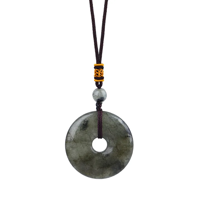 (piedra Brillante) Anillo De Cristal Curativo Reiki, Collar De Donut, Joyería De Regalo