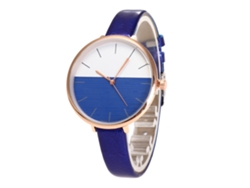 Reloj De Pulsera Analógico De Cuarzo Con Correa De Poliuretano Para Hombre Y Mujer (azul)