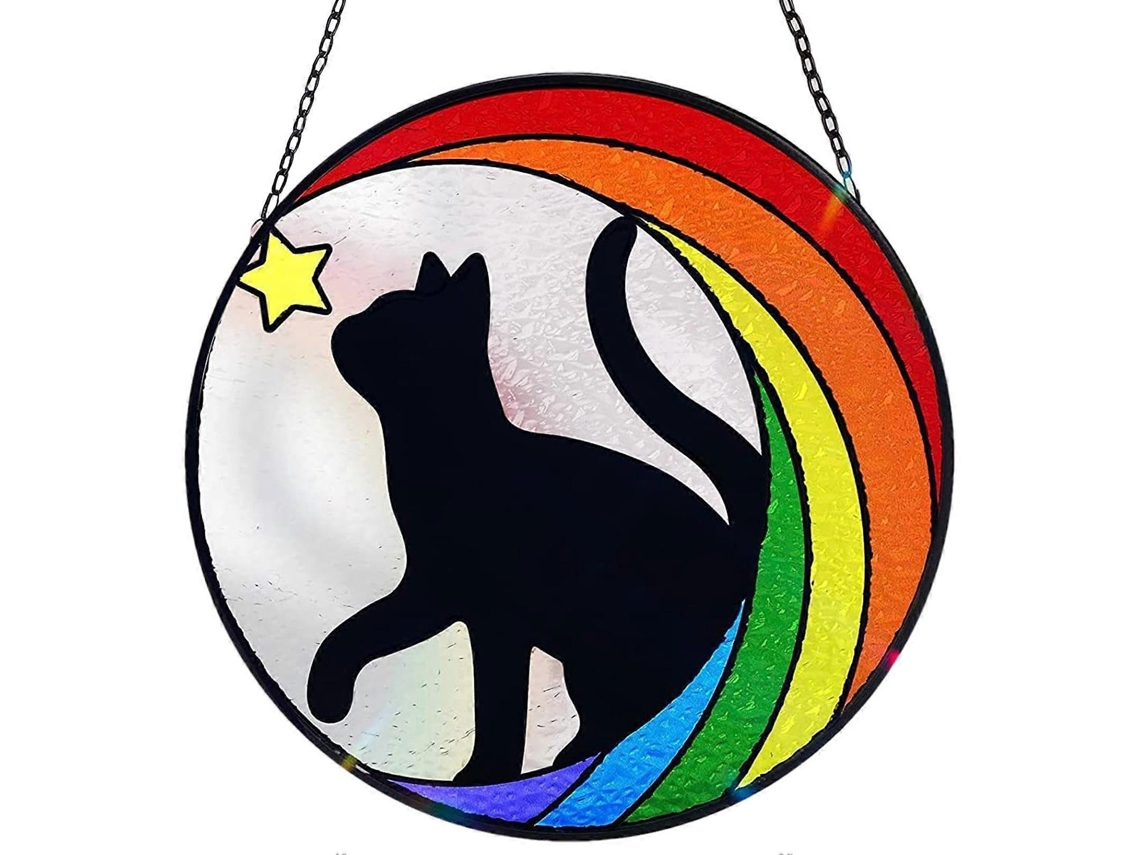 Atrapasol colgante arcoíris conmemorativo para perros, decoración conmemorativa para perros y gatos