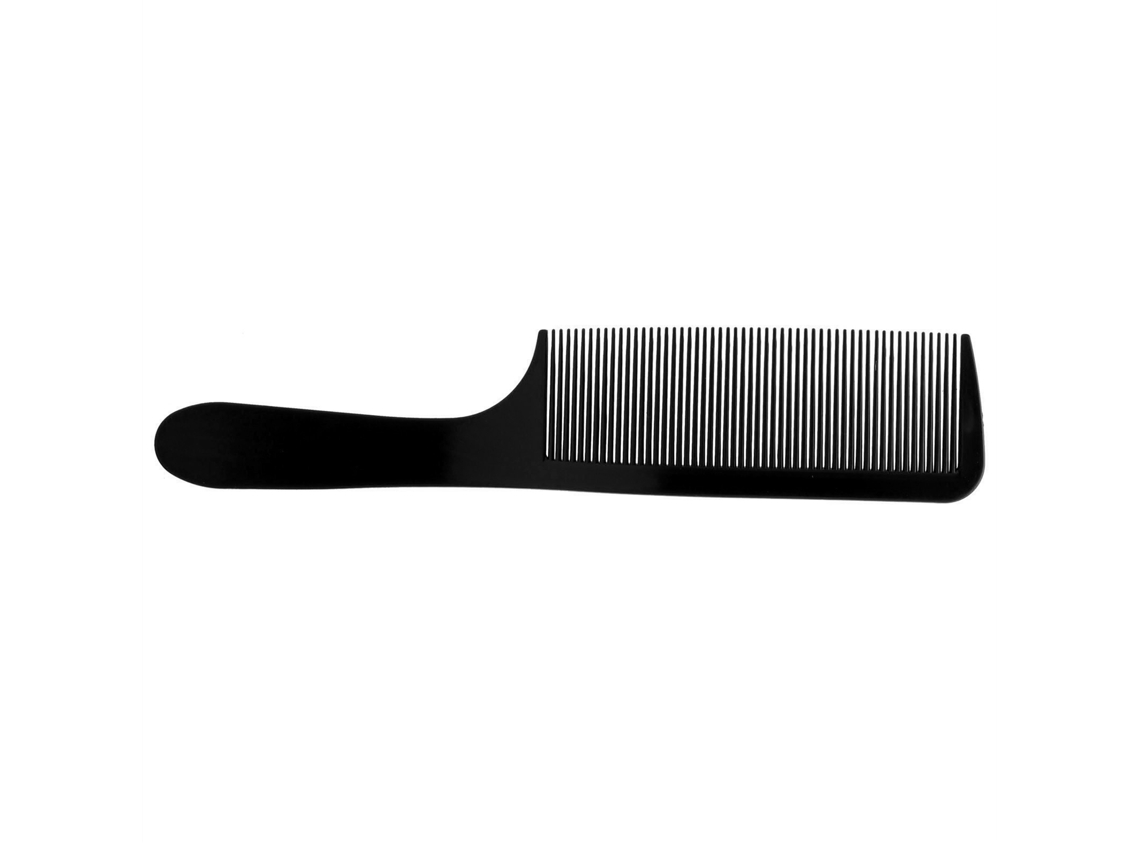 Peine De Plástico Para Pelo Con Dientes Finos Curvo Desenredante Para Peluquerías Barbería Hogar Negro