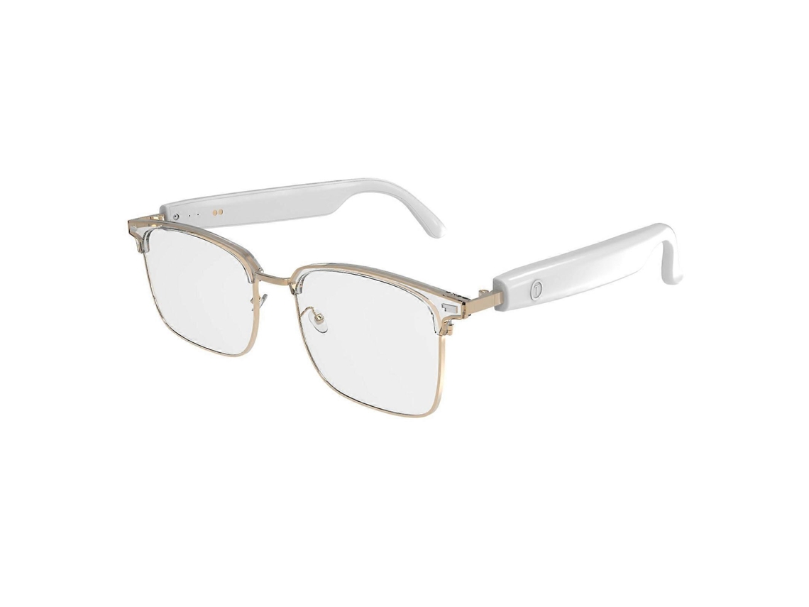 Gafas inteligentes Tkdaddy GS13 con lentes fotocromáticas, traducción automática, auriculares inalámbricos compatibles con Bluetooth y montura dorada EB
