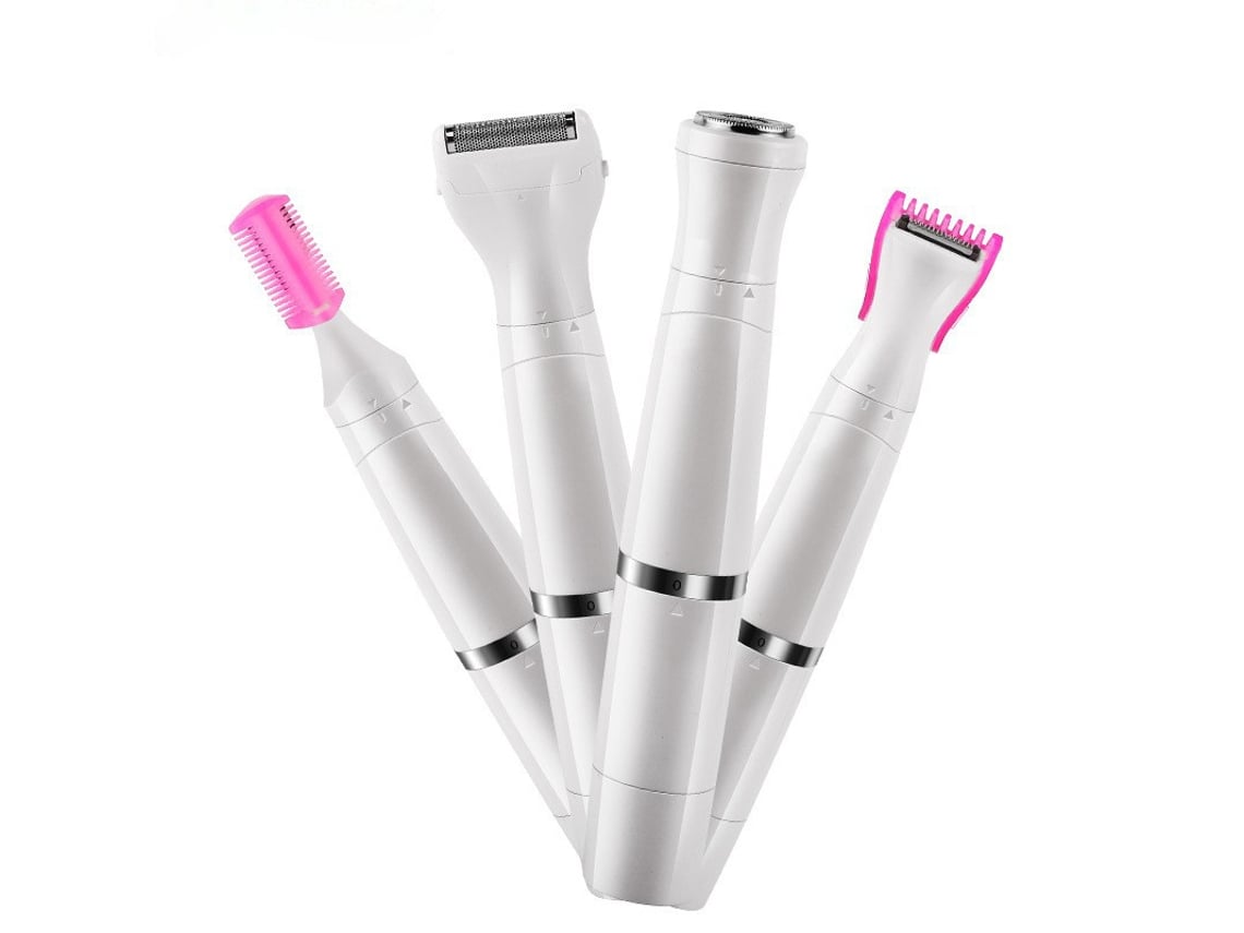 Depiladora eléctrica 4 en 1 para axilas, zona del bikini y cejas - Tamaño pequeño - Conexión USB