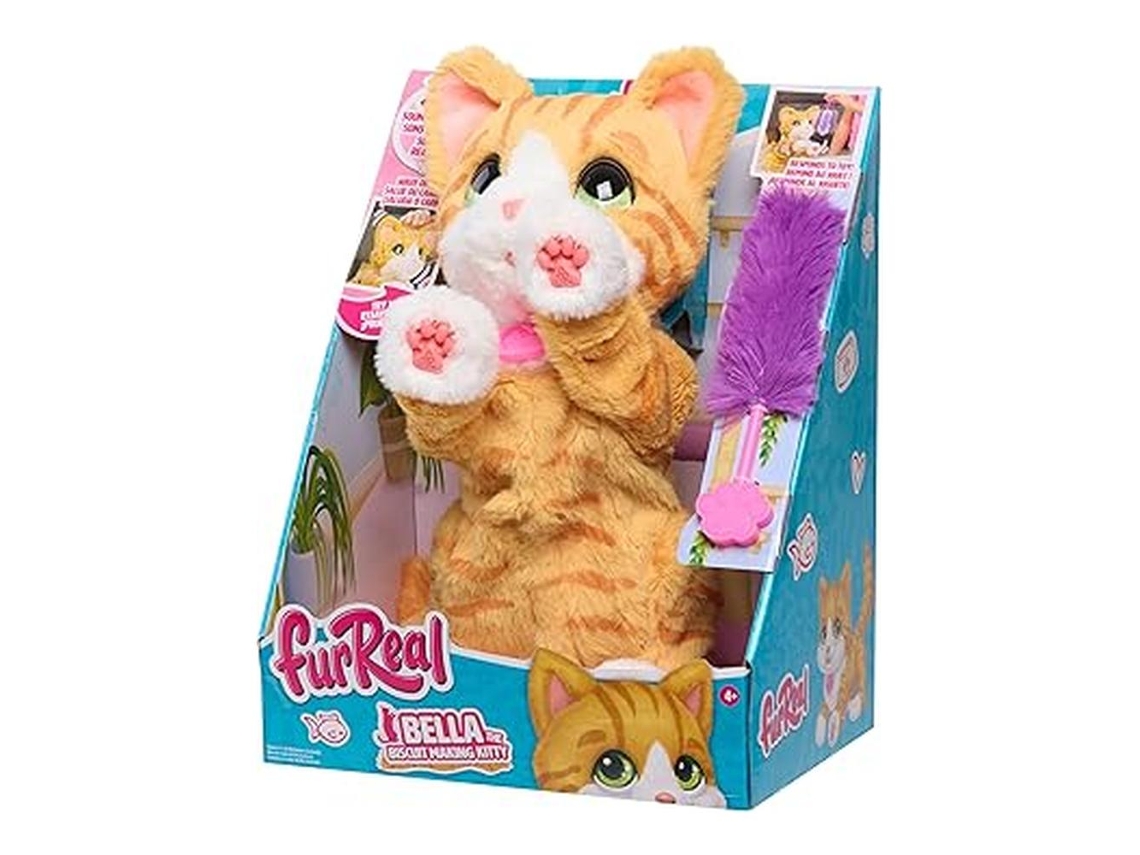 Peluche interactivo Furreal Bella, la gatita que hace galletas, 25 cm, Just Play (28141)