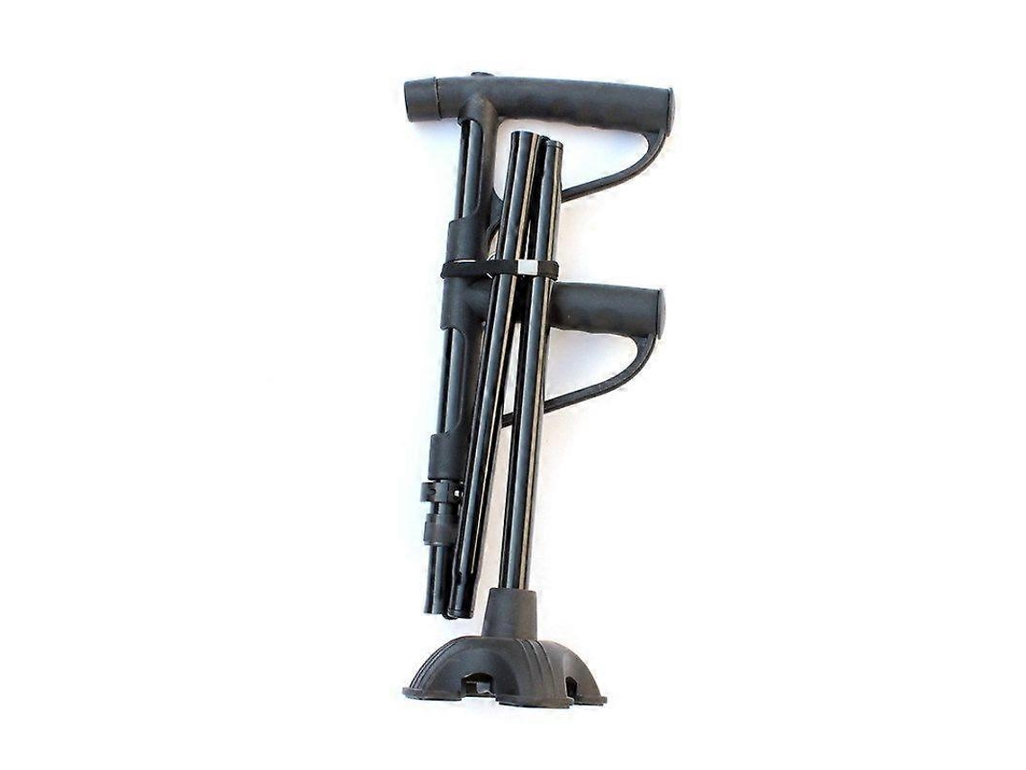 Bastón plegable con doble empuñadura, ligero, adecuado para personas mayores.