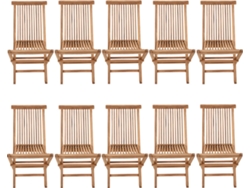 Conjunto De Sillas De Exterior BENEFFITO Salento Castaño (90 x 45 x 40 cm - Teca)