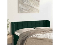 Cabecero De Cama | Panel De Cabecero De Terciopelo Verde Oscuro 147x23x78/88 Cm