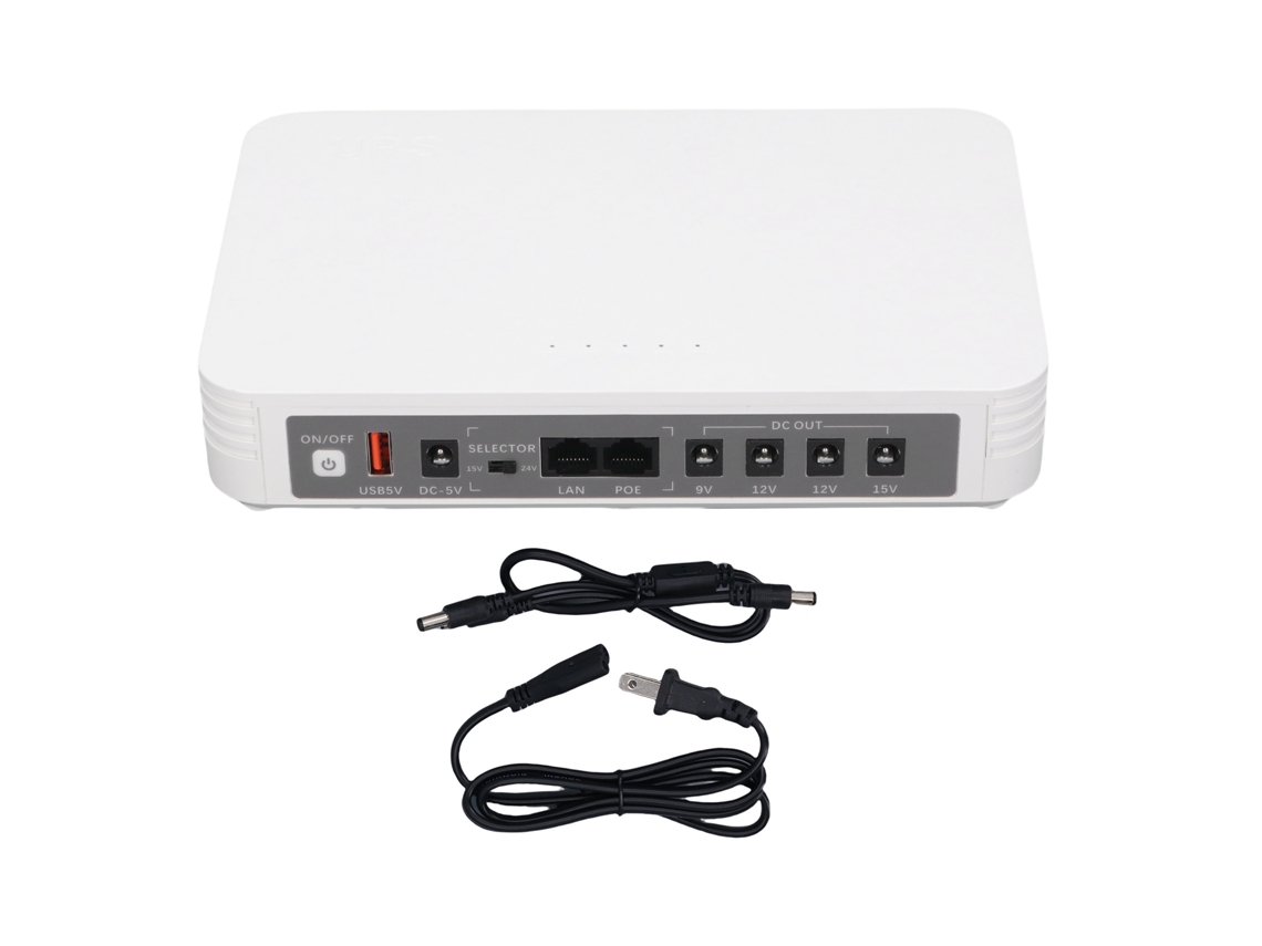 Mini Ups De 8000 Mah Con Control De Voz En Inglés Para Router/módem (enchufe Estadounidense)