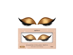 Adhesivos para pestañas con sombra de ojos dorada para maquillaje