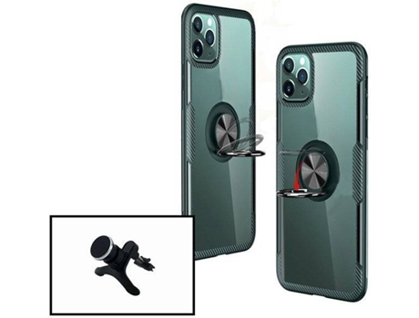 Kit Funda y Soporte iPhone X, XS Clear Armor Transparente y Negro
