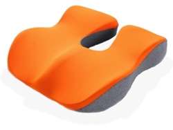 Almofada De Assento Em Espuma Viscoelástica Eifson Para Alívio De Lesões No Cóccix, Suporte Lombar (cinza Claro/laranja)