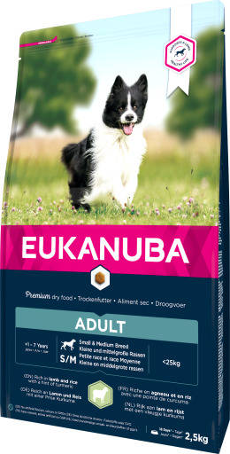 Eukanuba Alimento Seco para perros adultos de razas pequeñas y medianas rico en cordero arroz 12 kg