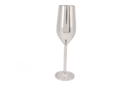 Elegante Copa De Vino De Acero Inoxidable, Copa De Champán De Metal Para Cenas Y Fiestas, Color Plata.