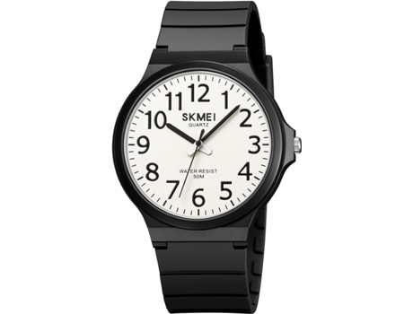 Relojes de pulsera con correa de silicona resistente al agua VEANXIN-blanco negro