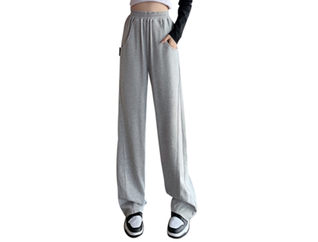 Pantalones Cordão de Mujer ZMDECQNA Palazzo Pierna Ancha Cordón La Gris (XL)