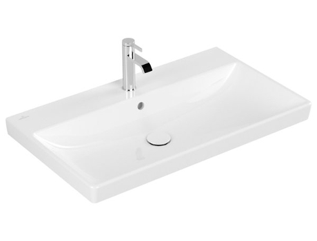 Lavabo de armarios Villeroy &amp, Boch Avento 415680, 800x470mm, 1 agujero para grifo, con rebosadero