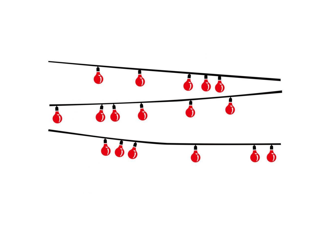 Adhesivo de pared con forma de lámpara Baok para decorar la sala de estar, el dormitorio o cualquier otro espacio (rojo).