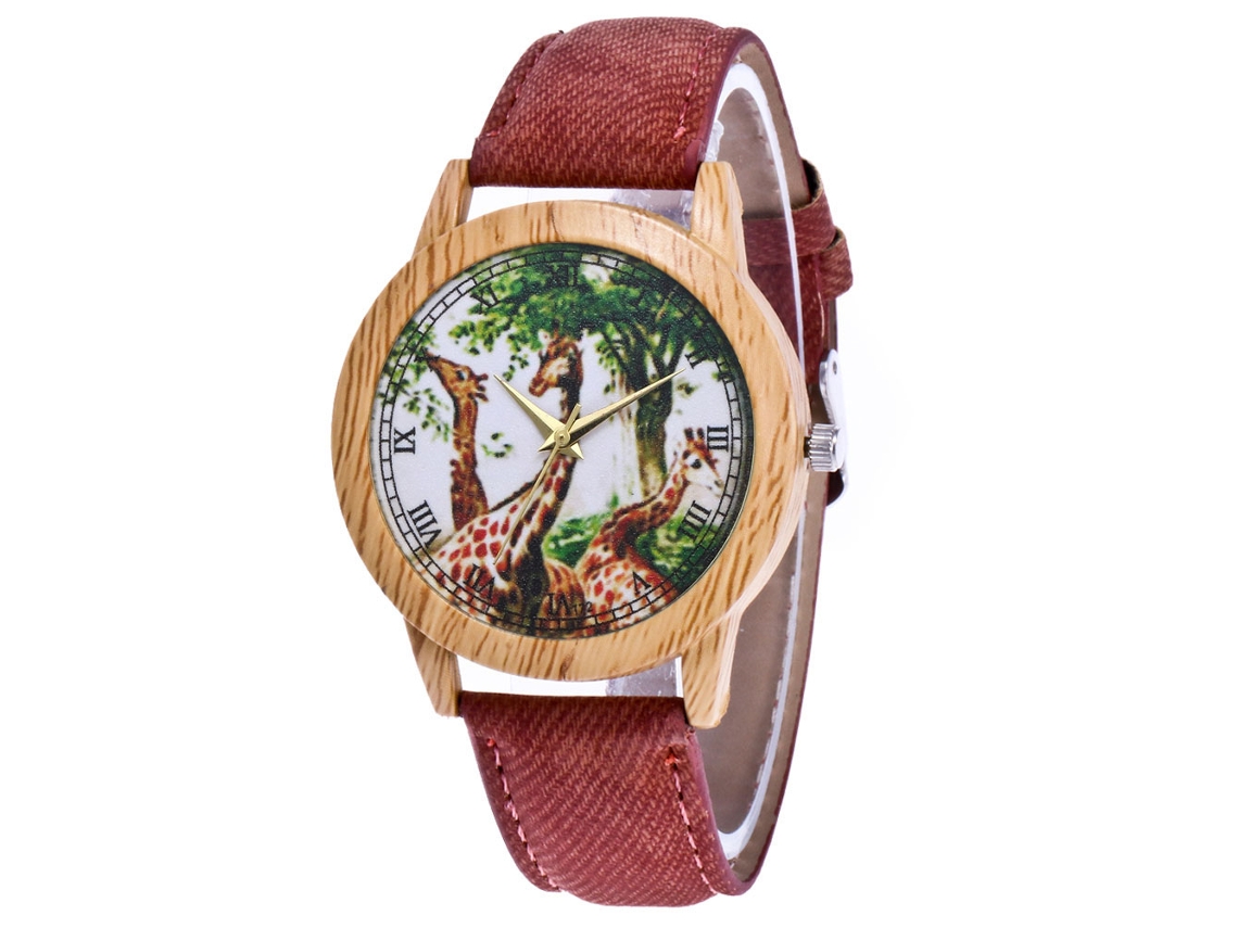Reloj De Cuarzo Casual Para Parejas Con Correa De Denim, Diseño Simple Y Moderno