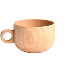 Tazas de café, vasos de agua de color natural, vasos de té, vasos de cerveza y leche, vajilla de haya CHABERLU