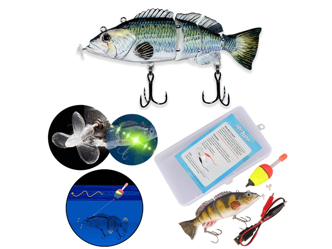 Señuelo De Pesca Eléctrico Robótico Con Función De Natación Usb, Cebo Artificial Con Led Y Propulsión Simulada.