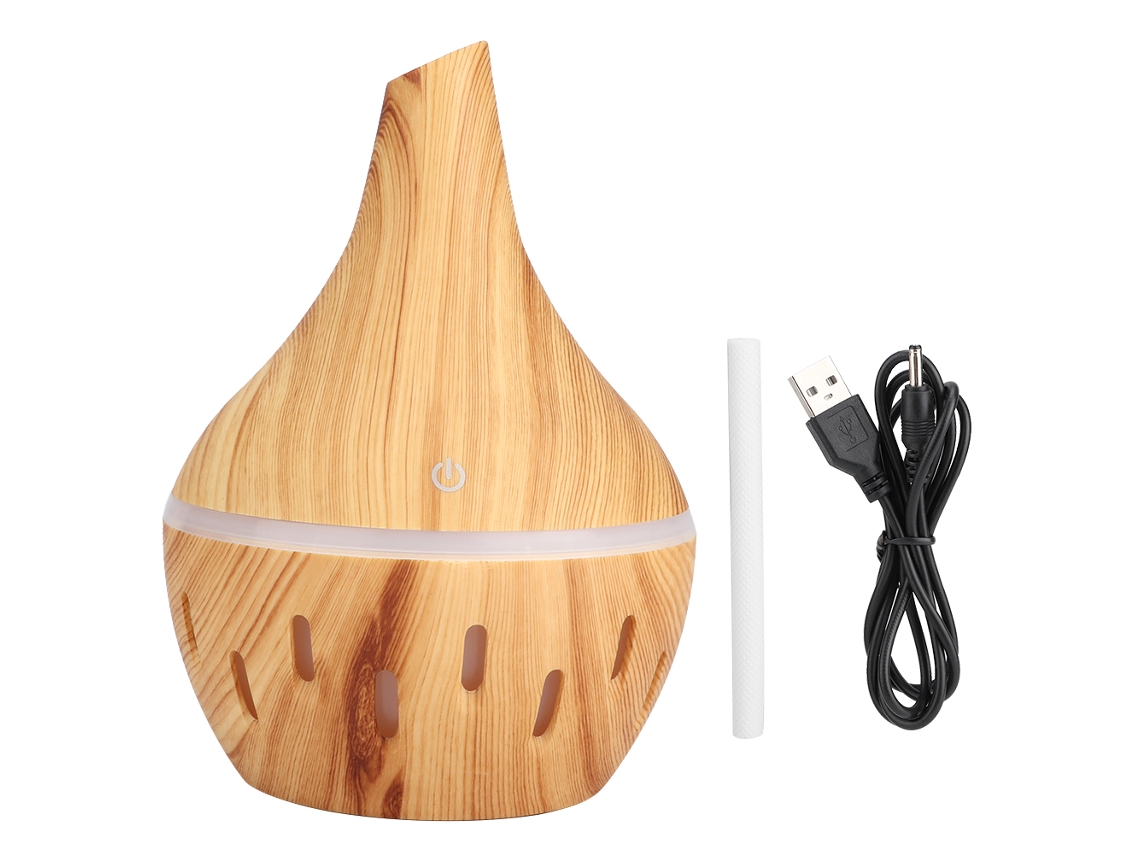 Mini Humidificador Usb De 300 Ml Con Difusor De Aceites Esenciales Y 7 Luces Led Intercambiables Para Dormitorio.