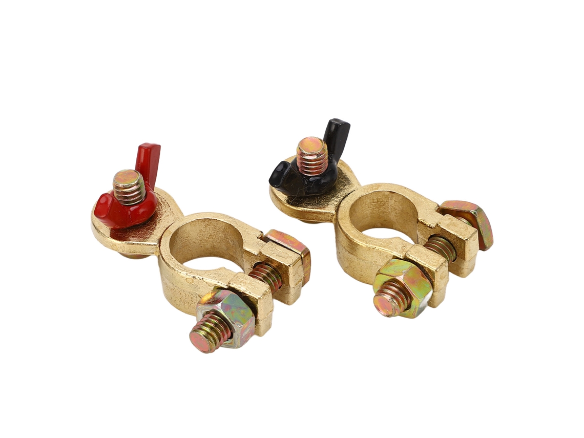 2 Piezas Conector Terminal Batería Latón Espesorado Conductividad Fuerte Para Coche Barco 12v 24v