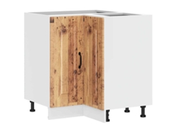 Mueble de cocina de esquina bajo en madera antigua EXCLUSIVO DE LA CASA