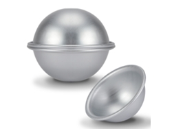 Molde semicircular de aluminio para tartas de 9 cm, diseño de bikini, color plateado
