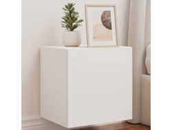 Mueble De Tv De Pared Con Luces Led Blanco 40,5x35x40 Cm