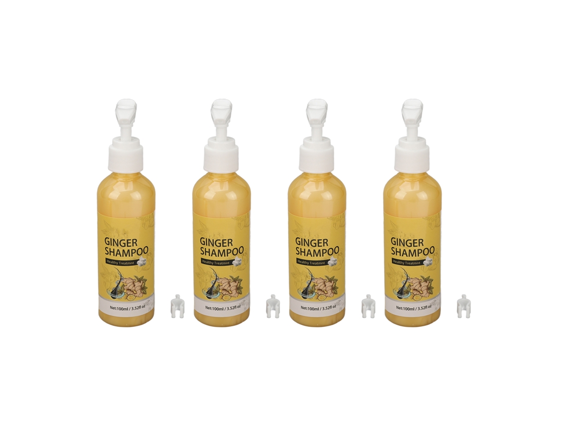 Champú de jengibre 2026 para el crecimiento del cabello, 100 ml, elimina la caspa, alivia el picor, limpieza profunda, 4 unidades.